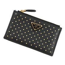Load image into Gallery viewer, PRADA Studded Fragment Case Black1MC086 Leather

