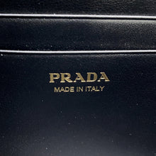将图像加载到图库查看器中，PRADA Wallet with Shoulder Strap Black1MT027 Leather
