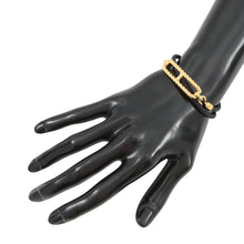 将图像加载到图库查看器中，HERMES Luli Godronne Double Tour Bracelet Black Swift Leather
