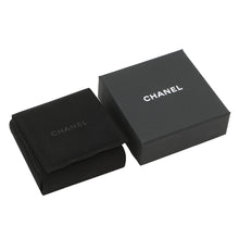 Load image into Gallery viewer, CHANEL CC Logo NO5 Faux Pearl Clover Earrings Silver Metal Rhinestone Faux Pearl
