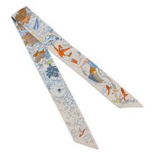 将图像加载到图库查看器中，HERMES Twilly Sur Mon Nuage my clouds Claim/Blue Ciel/Orange Silk100%
