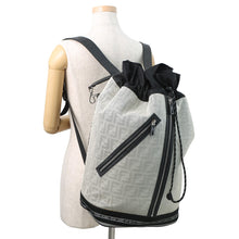 Load image into Gallery viewer, FENDI Logo Backpack Ivory/Black7VA466 Nylon Mesh
