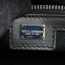 Load image into Gallery viewer, DOLCE&amp;GABBANA DG Logo 2-Way Tote Bag Ivory/BlackBM2012AY9968S469 Canvas Leather
