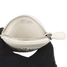 Load image into Gallery viewer, PRADA Triangle logo Coin purse White1MM006 Leather
