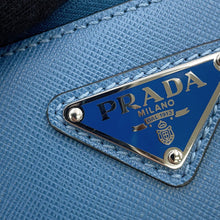 将图像加载到图库查看器中，PRADA Brique One Shoulder Bag Blue2VZ106 Saffiano LeatherLeather

