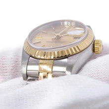 将图像加载到图库查看器中，ROLEX Datejust W26mm Stainless Steel K18YG Champagne Dial79173
