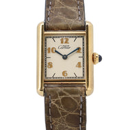 CARTIER Must Tank SM Vermeil H28mmxW20.5mm SV925 Gold Plated Ivory DialW1008354