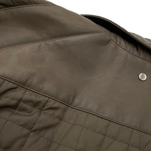 Load image into Gallery viewer, LOUIS VUITTON Quilted Damier Jacket Size 48 Khaki Polyester100% Calf Leather
