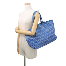 将图像加载到图库查看器中，GOYARD Saint Louis Blue PVC Leather Size PM
