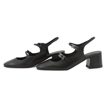 将图像加载到图库查看器中，HERMES Pumps Jackie 50 Black Leather Size 36H
