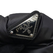 Load image into Gallery viewer, PRADA Cropped Vest/Down Jacket Triangle Logo 24 Size 40 Black291805 Nylon100%
