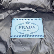 Load image into Gallery viewer, PRADA Cropped Vest/Down Jacket Triangle Logo 24 Size 40 Black291805 Nylon100%
