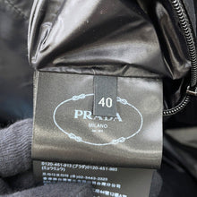 Load image into Gallery viewer, PRADA Cropped Vest/Down Jacket Triangle Logo 24 Size 40 Black291805 Nylon100%
