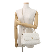 Load image into Gallery viewer, CHANEL Coco handle WhiteA92991 Caviar Leather Size 29
