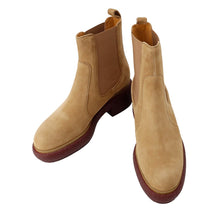 将图像加载到图库查看器中，HERMES Forever Side Gore Boots Brown suede Size 38
