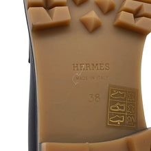 将图像加载到图库查看器中，HERMES Mocassins Fauve Black Leather Size 38
