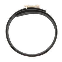 将图像加载到图库查看器中，HERMES Constance HBelt Reversible Enamel Feline Size 85 White/Black Chamonix Epsom
