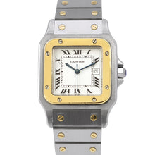 Load image into Gallery viewer, CARTIER Santos Galve LM H40mm × W29mm Stainless Steel K18YG White Dial1036288
