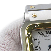 Load image into Gallery viewer, CARTIER Santos Galve LM H40mm × W29mm Stainless Steel K18YG White Dial1036288
