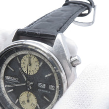 Load image into Gallery viewer, SEIKO Chronograph Baby Panda W40mm Stainless Steel Leather Black Dial6138-8000
