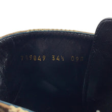 将图像加载到图库查看器中，GUCCI Double G EncreBoots Black719849 Leather GG Canvas Size 34 1/2
