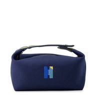 HERMES Brid a Black Marine Canvas Size PM