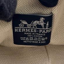 Load image into Gallery viewer, HERMES Brid a Black Marine Canvas Size PM

