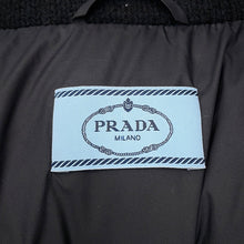 将图像加载到图库查看器中，PRADA Knitted Down Jacket Size 36 BlackP25I07 Wool 70% Cashmere30%
