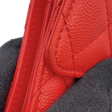 Load image into Gallery viewer, CHANEL Matelasse CC Logo Flap Wallet RedA84341 Caviar Leather
