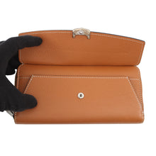Load image into Gallery viewer, CARTIER C de Cartier Zip Around Long Clothes BrownL3001532 Leather
