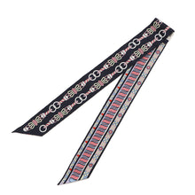 将图像加载到图库查看器中，HERMES Twilly Harnais en Rosace Harness Rose Window Marine/Rose/Jaune Silk100%
