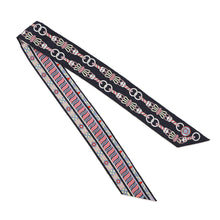 Load image into Gallery viewer, HERMES Twilly Harnais en Rosace Harness Rose Window Marine/Rose/Jaune Silk100%
