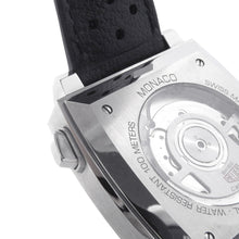 将图像加载到图库查看器中，TAG HEUER Monaco Chronograph Calibre W39mm Stainless Steel Leather Blue DialCAW211P.FC6356
