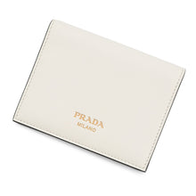 将图像加载到图库查看器中，PRADA Bifold Compact Wallet White1MV204 Leather
