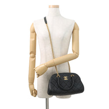 Load image into Gallery viewer, CHANEL Matelasse Bowling Bag BlackAS3893 Caviar Leather
