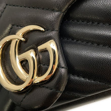 将图像加载到图库查看器中，GUCCI GG Marmont Mini Shoulder Bag Black/Bordeaux841290 Leather
