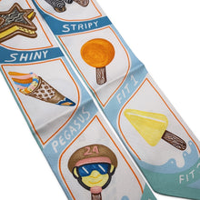 Load image into Gallery viewer, HERMES Twilly FUNNY ICE CREAM Aqua/Orange/JauneH064109S Silk 100%
