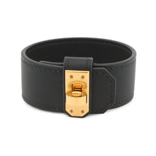 Load image into Gallery viewer, HERMES Kelly Twist Bracelet Small Kelly Twist PM Size T2 BlackH011078CC89 Swift Leather
