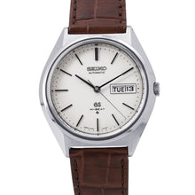 将图像加载到图库查看器中，SEIKO Grand SEIKO Hi-Beat Medallion Day-Date W36mm Stainless Steel Leather Silver Dial5646-7010

