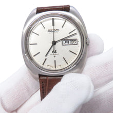 将图像加载到图库查看器中，SEIKO Grand SEIKO Hi-Beat Day-Date W36mm Stainless Steel Leather Silver Dial5646-7000
