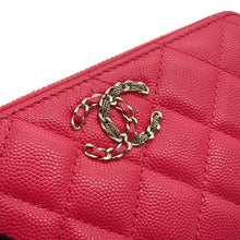Load image into Gallery viewer, CHANEL CHANEL19 Matelasse Small Zip Wallet Pink Caviar Leather
