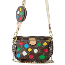 将图像加载到图库查看器中，LOUIS VUITTON LV x YK Multi・Pochette Accessoires RedM46385 Monogram Painted Dot
