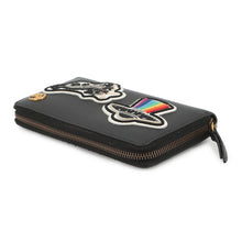 将图像加载到图库查看器中，GUCCI GG Marmont Zip AroundNagazaiCloth Black/Multicolor474584 Leather
