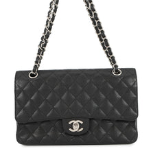 将图像加载到图库查看器中，CHANEL Matelasse Double Flap ChainShoulder Bag BlackA01112 Caviar Leather Size 25
