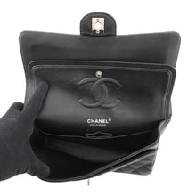 Load image into Gallery viewer, CHANEL Matelasse Double Flap ChainShoulder Bag BlackA01112 Caviar Leather Size 25
