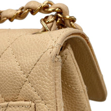 Load image into Gallery viewer, CHANEL Mini Matelasse ChainShoulder Bag BeigeA35200 Caviar Leather Size 18
