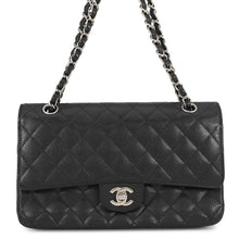 Load image into Gallery viewer, CHANEL Matelasse Double Flap ChainShoulder Bag BlackA01112 Caviar Leather Size 25
