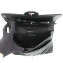 Load image into Gallery viewer, CHANEL Matelasse Double Flap ChainShoulder Bag BlackA01112 Caviar Leather Size 25
