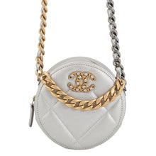 Load image into Gallery viewer, CHANEL CHANEL19 Round ChainShoulder Bag SilverAP0945 Lambskin
