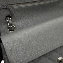 Load image into Gallery viewer, CHANEL Matelasse Double Flap ChainShoulder Bag GrayA01112 Caviar Leather Size 25
